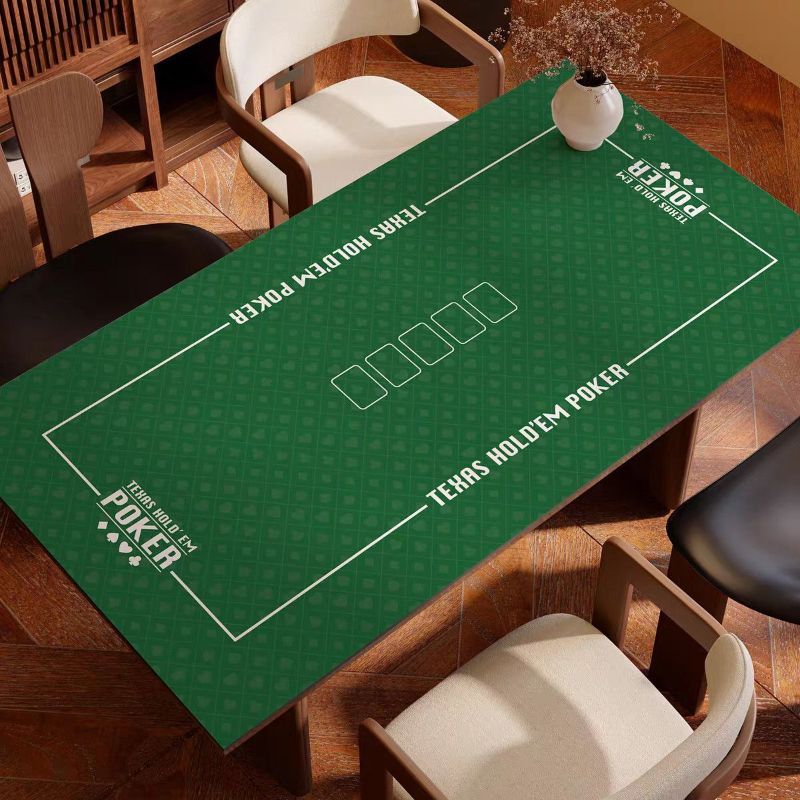 Party Games Simple - แผ่นรองโต๊ะเท็กซัสโฮลเอ็มแบบเรียบง่าย กันน้ำและกันลื่น ผ้าปูโต๊ะเกม ผ้าปูโต๊ะห้องนั่งเล่น หมากรุกและไพ่ ของตกแต่งบ้านสำหรับงานปาร์ตี้