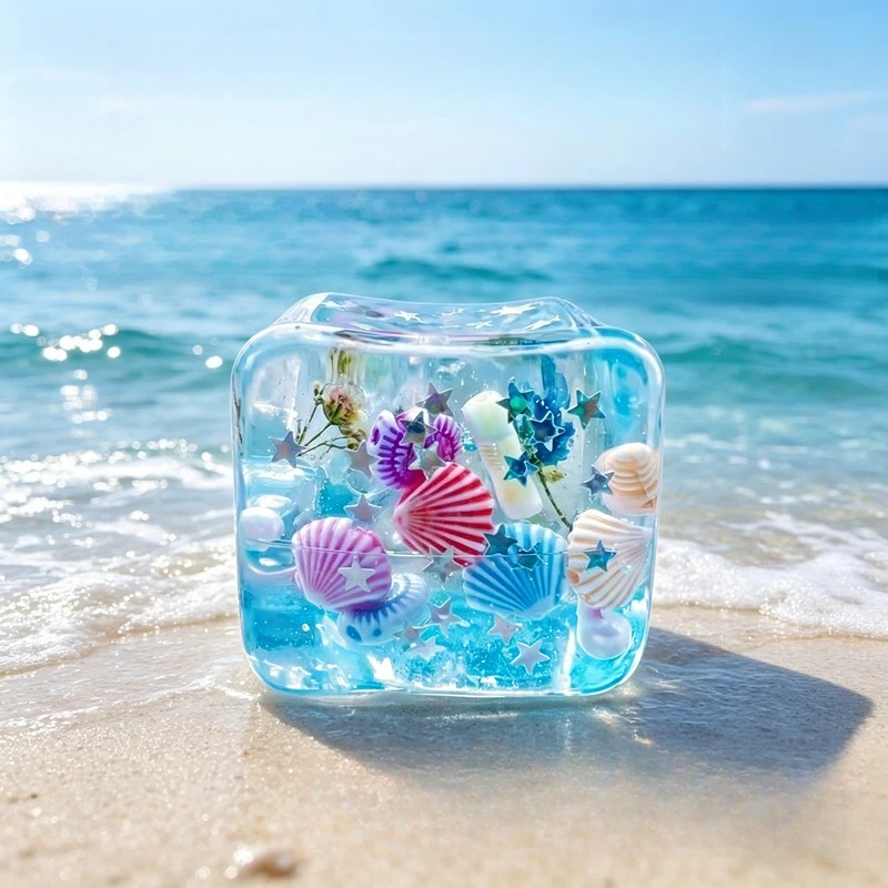 Party Games For Adults And Kids - ของเล่นบีบคลายเครียดรูปเปลือกหอยแบบฝังในตัว ยี่ห้อ Ocean Style บีบแล้วคืนตัวช้า ของเล่นสัมผัสเนื้อมอจิ