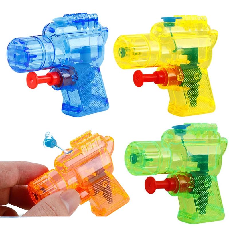 Party Games Simple - ปืนฉีดน้ำขนาดเล็ก 5/10 ชิ้น สีใส เกมกลางแจ้งฤดูร้อน ของเล่นเด็กชายหาดฮาวาย