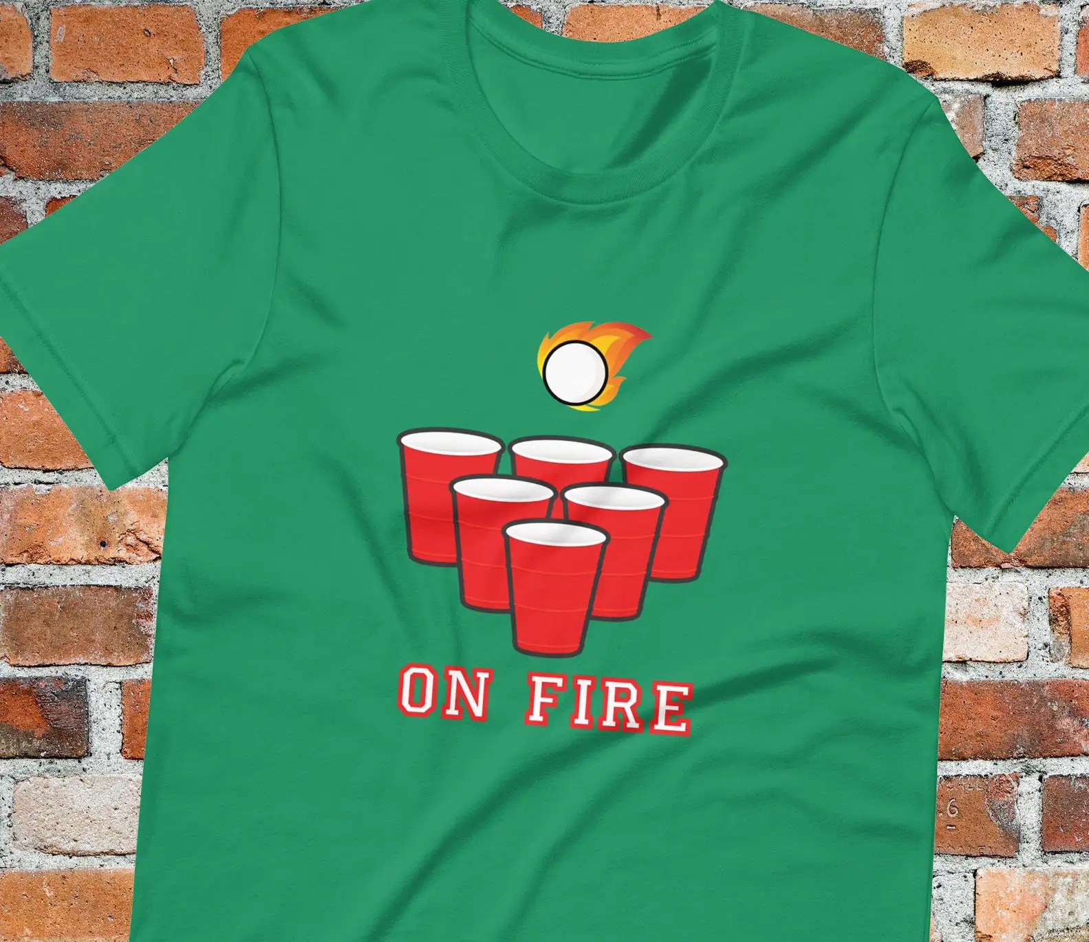 Party Games College - เสื้อยืด Beer Pong On Fire Flip