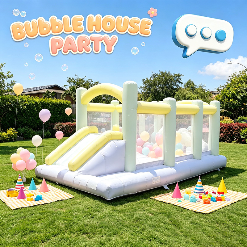 Party Games Easy Kids - สนามกีฬาเป่าลมขนาดเล็กสีพื้น, สระน้ำพร้อมสไลเดอร์เป่าลม PVC สำหรับใช้งานเชิงพาณิชย์ ติดตั้งง่ายสำหรับกิจกรรมปาร์ตี้เด็กในร่ม