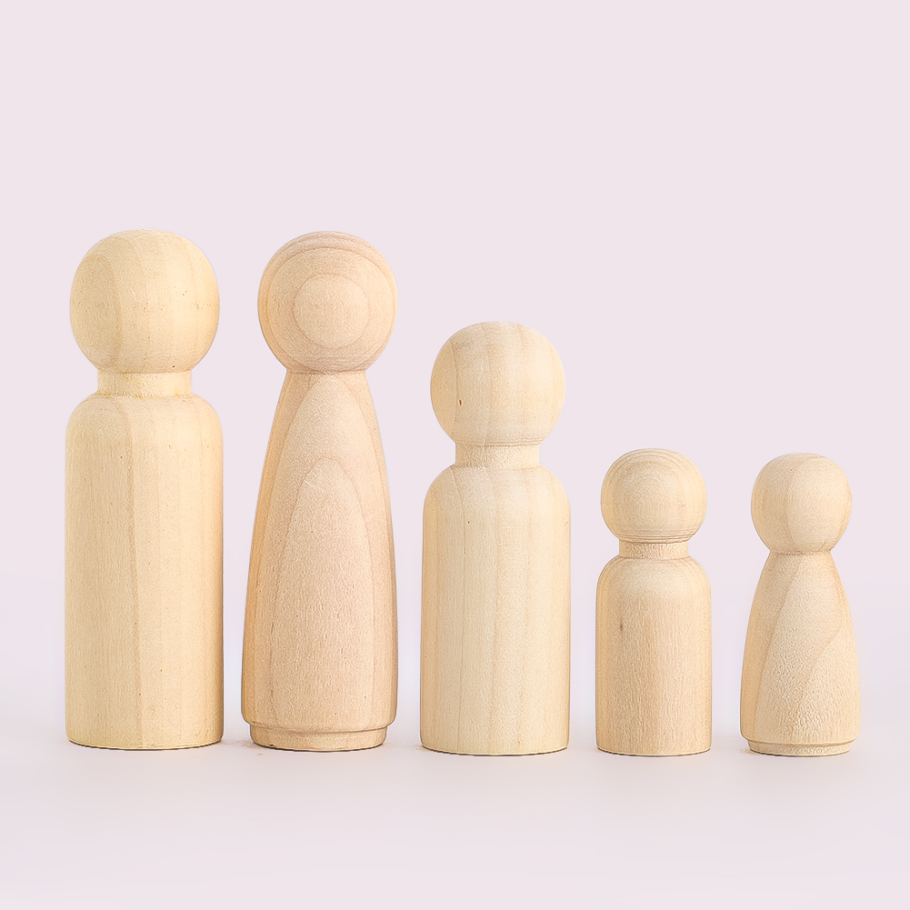 2PCS หุ่นไม้ Solidwood แกะสลัก - Party Games Simple บทวิจารณ์และราคา