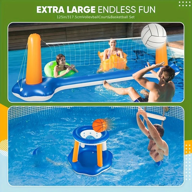 ชุดแพเป่าลมขนาดใหญ่พร้อมตาข่าย - Party Games Summer บทวิจารณ์และราคา