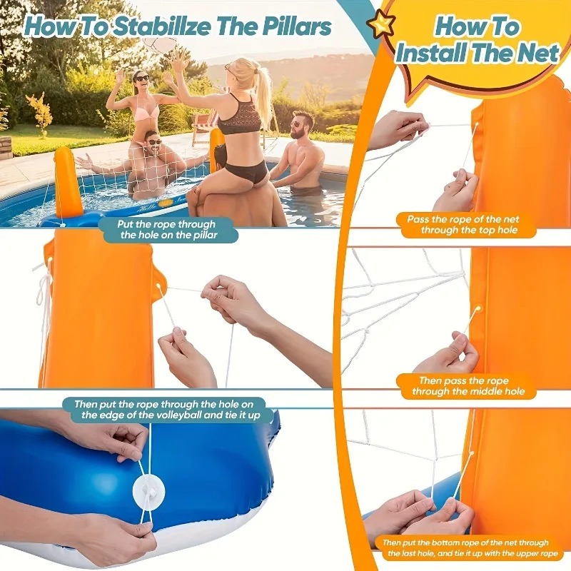 ชุดแพเป่าลมขนาดใหญ่พร้อมตาข่าย - Party Games Summer บทวิจารณ์และราคา