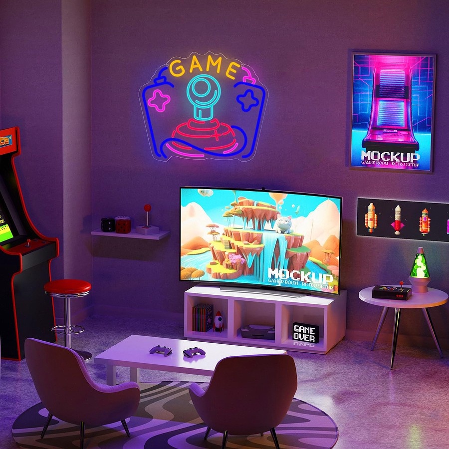 ป้ายไฟนีออนเกม LED ตกแต่งผนัง  - Party Games Stream บทวิจารณ์และราคา